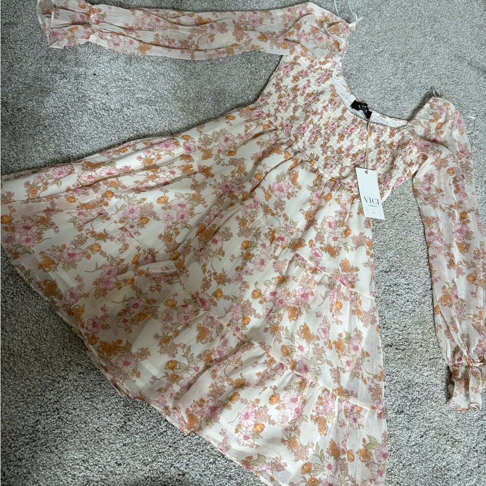 Vici floral long sleeve dress